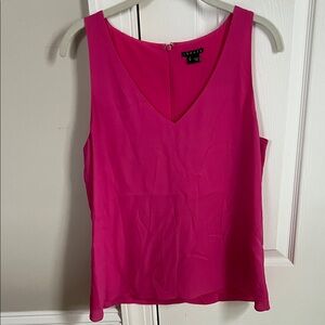 Theory Fuchsia V-Neck Blouse